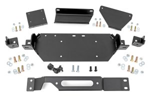 Ford F-350 Super Duty Hidden Winch Mount - Front - Rough Country - PRO12000S - Black - '20-'22